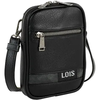 Lois - Umhängetasche Herren Klein mit Verstellbarem Riemen - Handytasche zum Umhängen Herren, Herren Tasche Umhängen - Praktisch Herren Umhängetasche Klein und Vielseitig Herrentasche zum Umh, Schwarz