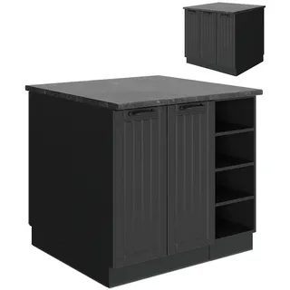 Vicco Kochinsel Fame-Line 90 x 82 x 60 cm Dunkelgrau