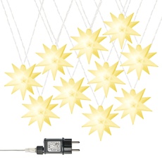 Bild LED 10er Sternenlichterkette weiß Durchmesser der Sterne je 12 cm,