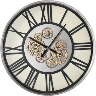 Wanduhr Home ESPRIT Schwarz Metall Kristall 60 x 8 x 60 cm - Schwarz