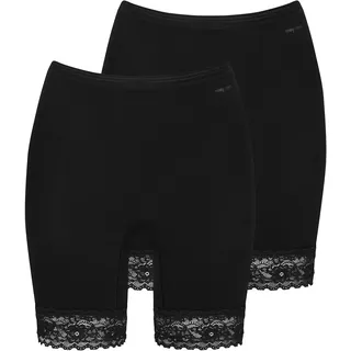 Lange Unterhose MEY "Lights", Damen, Gr. 38, schwarz, Single Jersey, Obermaterial: 55% Baumwolle, 40% Viskose, 5% Elasthan, unifarben, körpernah, Unterhosen Lange Unterhose, mit Spitze, Taillensitz, flacher Bund, kein Einschneiden