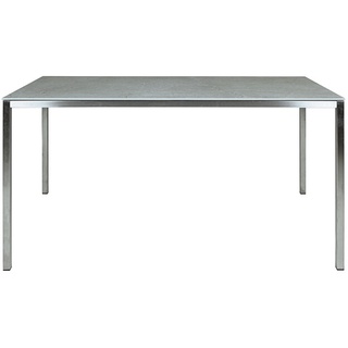 Tisch Delgado Sit Mobilia silber, Designer Paulo Johann, 74x140x80 cm