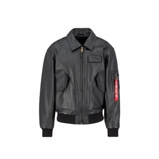 Alpha Industries CWU 45 Lederjacke schwarz 3XL