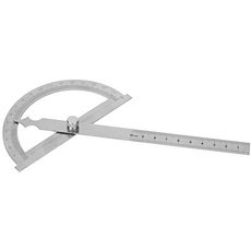 0-180 Grad Edelstahl Winkelmesser Goniometer Winkelsucher Messgerät mit 15 cm Lineal(120 * 150mm)