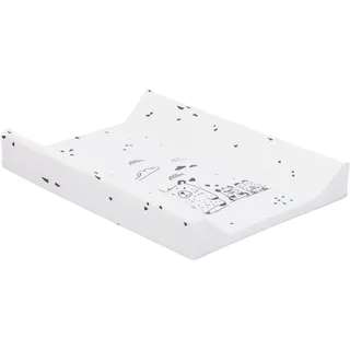 Fillikid Wickelauflage "Keilwickelauflage Small" Made in Europe, bärenfamilie weiß