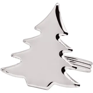 Edzard Serviettenring Tannenbaum 4er-Set (L 5 cm), edel versilbert | anlaufgeschützt, Weihnachtsdeko, Tischdekoration, Adventszeit, Weihnachtstisch, Geschenkidee