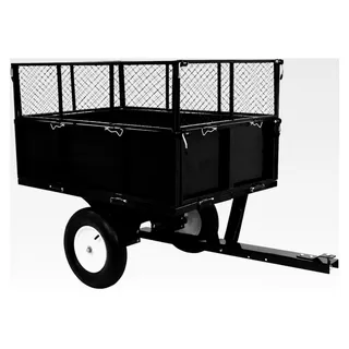 Kippanhänger für Rasentraktoren, Garten Transportanhänger, Gartenwagen, Transportwagen, Outdoor Rasenmäher Anhänger, kippbar, 300 kg Tragfähigkeit