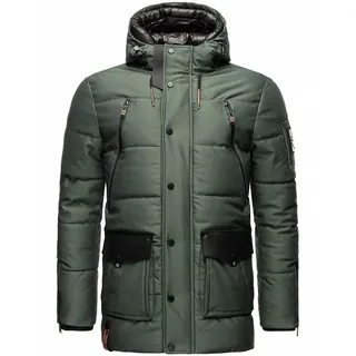 Stone Harbour Herren Winterjacke Warm Gefütterter Wintermantel mit Doppelter Kapuze Mitjaa