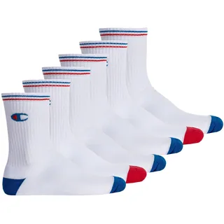 Kurzsocken CHAMPION "Socken 6er Pack", Damen, Gr. 43-46, weiß, Obermaterial: 71% Baumwolle CO. 27% Polyester PES. 2% Elasthan EL., Socken Kurzsocken