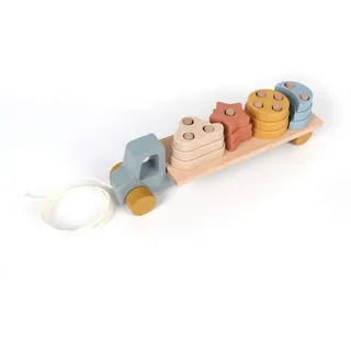 Kinderlkw , Multicolor , Holz , 27.5x7.5 cm , Spielzeug, Holzspielzeug