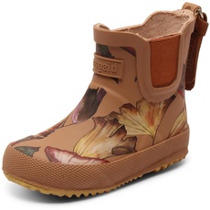 Bisgaard Unisex Kinder Baby Rubber Rain Boot, Camel Flowers, 21 EU