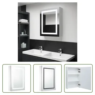 The Living Store LED-Spiegelschrank 50x13x70 cm - Weiß