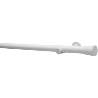 GARDINIA Gardinenstangen-Set Korfu Ø 28 mm 1-Lauf 160 cm Weiß