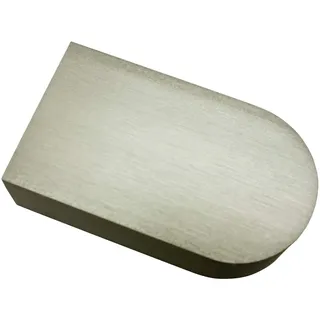 GARDINIA Endstücke, Für Aluminiumprofil mit rechteckigem Innenlauf Luxor, Aluminium, Farbe: Stahl-gebürstet, Round, 2 Stück