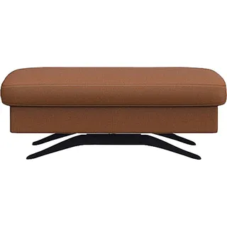 FLEXLUX Pouf »Glow Sitzhocker, Polsterhocker«, Hocker mit Stauraum, Fuß schwarz FLEXLUX Modern Cognac Brown