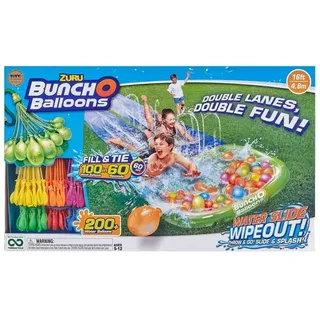 ZURU Bunch O Luftballons Doppel Lane Wasserrutsche Wipeout 16 FOOT Lang Brandneu