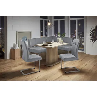 Eckbank »Rab« in 2 Breiten (180 oder 200 cm), Bezug in verschiedenen Qualitäten, grau