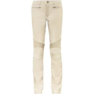 Bikerhose RICANO "Lederhose Donna", Damen, Gr. 3XL, Länge 34, weiß, Obermaterial: 100% Ziegennappaleder GONA., schmal, Hosen Bikerhose, Handgefertigt aus echtem Leder