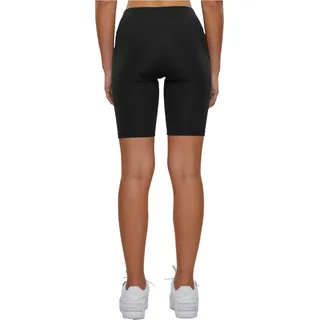 Urban Classics Damen Shorts Recycled Cycle Shorts High Waist aus Recyclingmaterial XS-5XL - Schwarz
