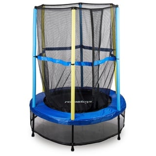 Relaxdays Trampolin 153 cm inkl. Sicherheitsnetz blau/schwarz/gelb