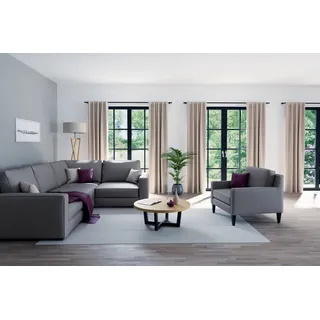 Homing Cord-Vorhang Sven Beige | Schlaufenvorhang inkl. Multifunktionsband | Blickdichter Vorhang Schlafzimmer & Wohnzimmer | Blickdicht mit verdeckten Schlaufen | 140x245 cm | 1 STK.