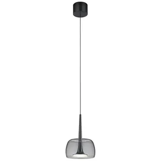 Helestra Led-Hängeleuchte , Schwarzchrom , Metall, Kunststoff, Glas , 24-200 cm , Lampen & Leuchten, Innenbeleuchtung, Hängeleuchten, Pendelleuchten