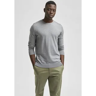 Selected SLHBERG CREW NECK NOOS Grau M
