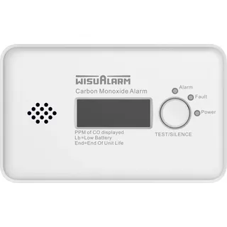 wisualarm HY-GC20B Kohlenmonoxid-Melder inkl. 10 Jahres-Batterie batteriebetrieben detektiert Kohlen