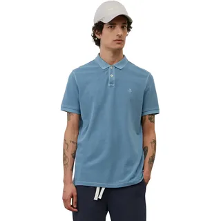 Marc O'Polo Herren, Poloshirt kurzarm - Small-Logo, regular fit Piqué-Struktur blau 3XL,