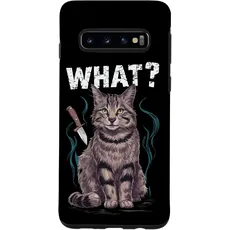 Hülle für Galaxy S10 Katze Messer Design Witzige Tier Katzen