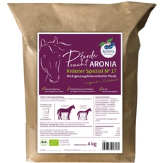 Aronia ORIGINAL Bio Aronia Kräuter Spezial Nr. 17 für Pferde 4 kg - Hautpflege & Wohlbefinden, Ergänzungsfutter für alle Rassen, Handgemacht in Deutschland, 100% Biologisch