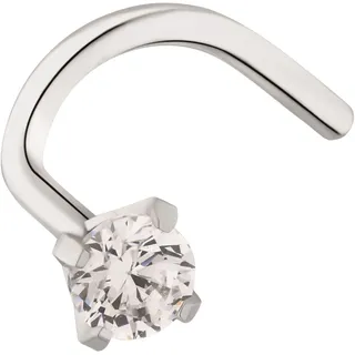 Amor Nasenpiercing »Schmuck Geschenk Piercing Körperschmuck Silber 925,9960934«, mit Zirkonia (synth.), silberfarben