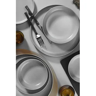 Hermia Concept, MOD16YS720159, Essservices, Tafelservice (16-teilig), Mehrfarbig, Porzellan, 27 x 27 x 2,5 cm