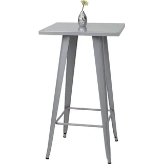MCW Stehtisch MCW-A73, Bistrotisch Bartisch, Metall Industriedesign 105x60x60cm ~ silber