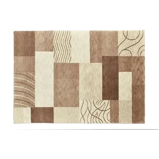 THEKO Domas 4028 Wollteppich 140 x 200 cm Braun
