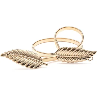 Taillengürtel LASCANA "Schmuckgürtel", Damen, Gr. XL, gold (goldfarben), Metall, leicht glänzend, Gürtel Taillengürtel, elastischer Gürtel für Kleid & Overall, Bauchgürtel, Topseller