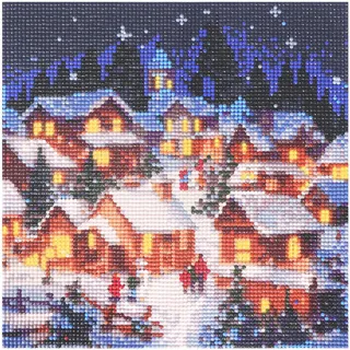 JSRQT Diamond Art Painting Adventskalender Kreativ Bastel für Erwachsene Weihnachten Diamant Malerei Glitzerndes Nacht 3D DIY Durch den Advent Kalender Material und Werkzeug - 24 Tage bis zum Fest