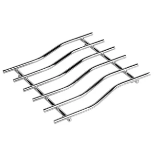 Topfuntersetzer aus verchromtem Metall, 18,5 x 17 cm - Silber