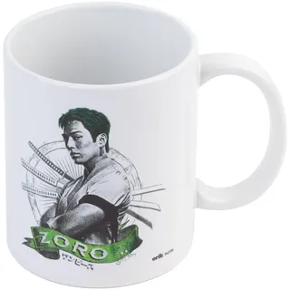 Grupo Erik Tasse Kaffeetasse One Piece Manga Kaffeebecher - Roronoa Zorro Teetasse Fassungsvermögen 350ml - Offizieller Netflix Anime One Piece Merch