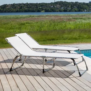 Aluminiumliege Amigo XXL Fiam weiß, 40x75x0 cm