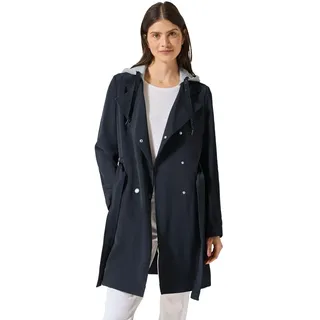 Cecil Trenchcoat mit Kapuze, - Blau