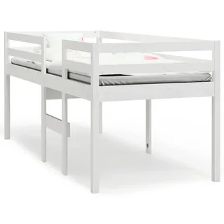 vidaXL Hochbett Weiß 80x200 cm Massivholz Kiefer - Weiß