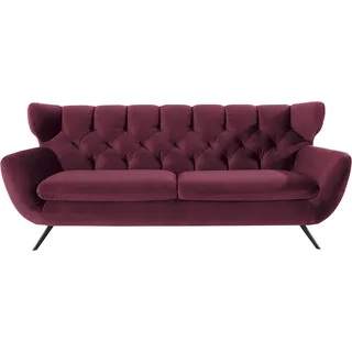 Candy Couch Samt 3-Sitzer Rot