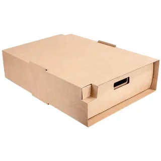 Tabletts "Traiteur" Gross + Hülle 45,5X34X11,5 Cm Havanna Kraft - 25 Un.