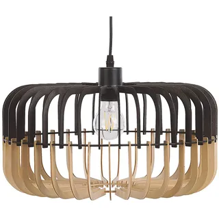Beliani 1-flg. 40 cm Trommelform Holz schwarz