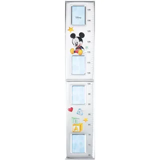 VALENTI & CO. Disney Micky Maus, Maßstab für Kinder, zur Wanddekoration, Kinderzimmer, mit Rahmen, Silberfarben