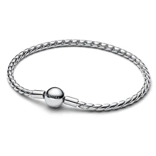 Pandora Moments Runder Verschluss Flügel-Kettenarmband aus Sterling Silber, Flügelkette, 19 cm