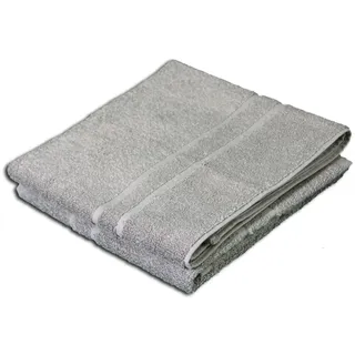 Gözze - Badvorleger 2er-Set, 100% Baumwolle, 50 x 70 cm - Silber