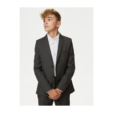 Boys M&S Collection Plain Suit Jacket (6-16 Yrs) - Charcoal, Charcoal - 6-7 Y