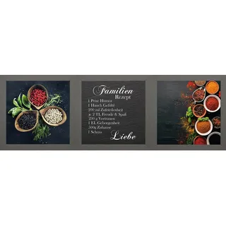 Bönninghoff Bild mit Rahmen »Gewürze« Gewürze Set, 3 Stk. tlg. BxH: 23x23 cm, bunt